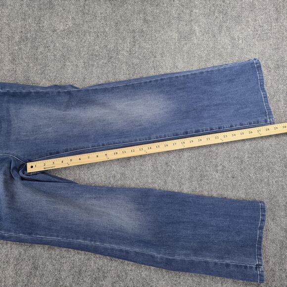 Soft Surroundings Jeans Womens Petite Medium Blue Pull On Straight Stretch Denim - Picture 7 of 16